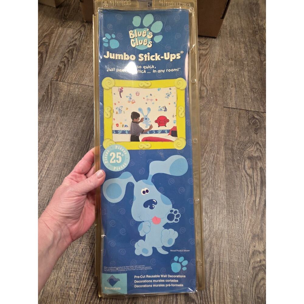 Blue's Clues Jumbo Stick Ups NEW Nick JR Nickelodeon Vintage 1999 25 Pieces